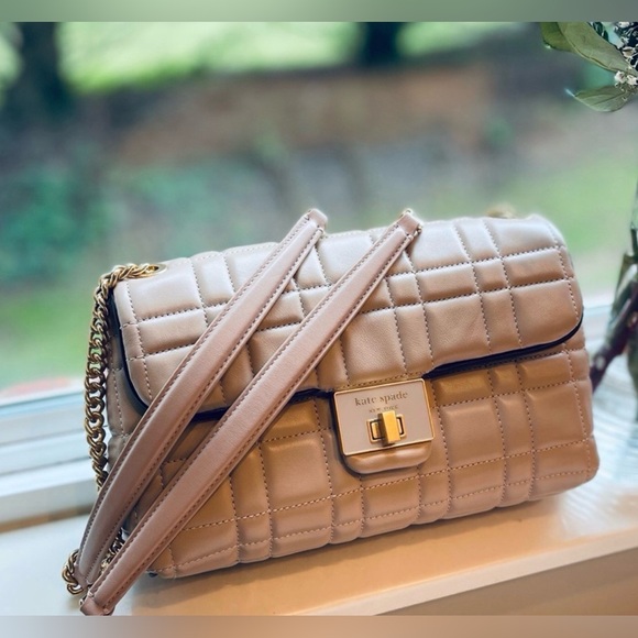 Kate Spade Quilted Shoulder Bag - Milk Tea color - Medium Size. - Picture 4 of 12